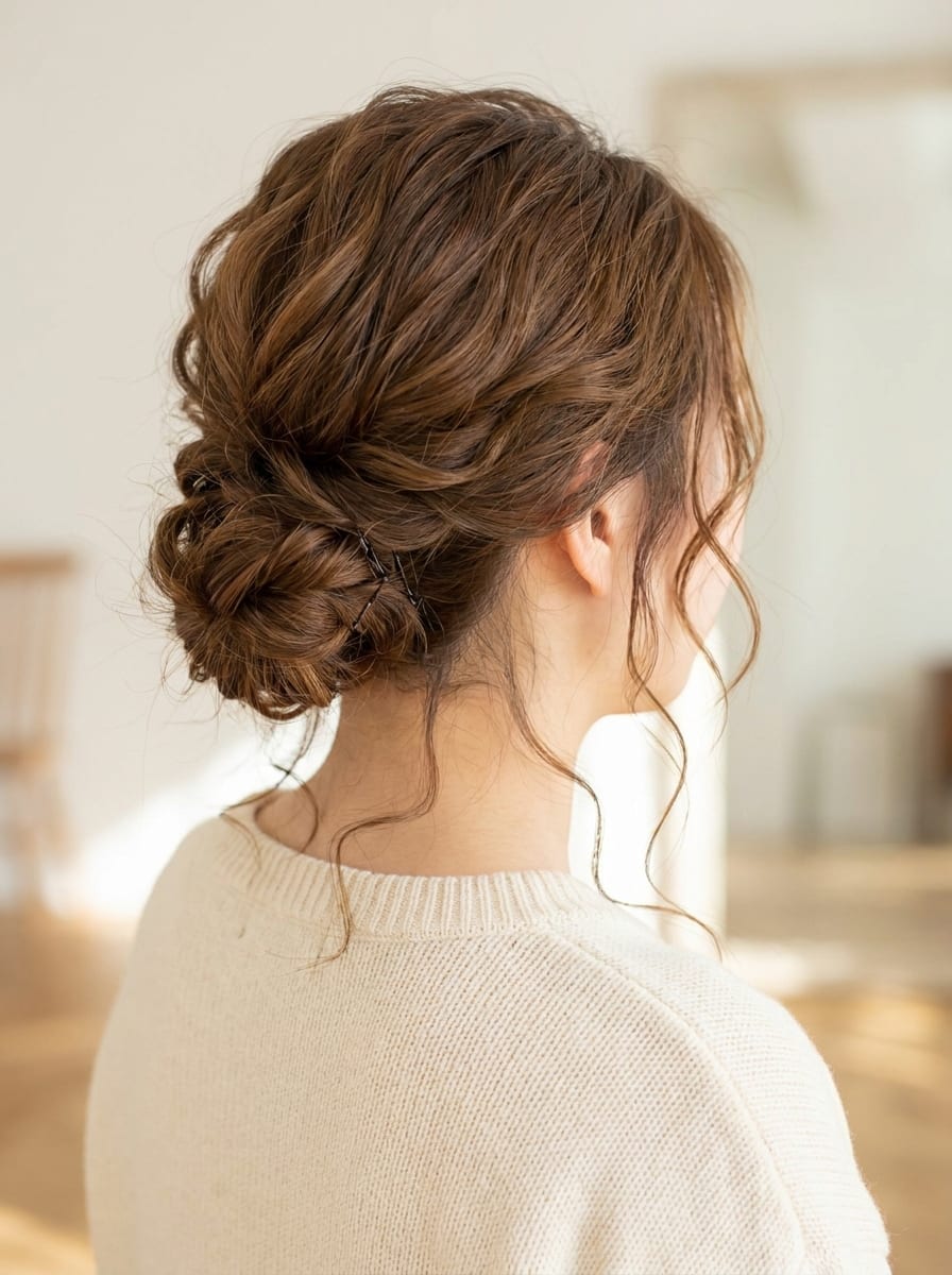 Schneller Soft Updo - Einfache Frisur mittellang
